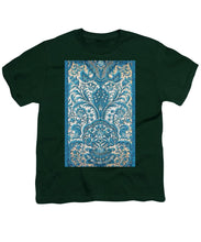 Rubino Blue Floral - Youth T-Shirt Youth T-Shirt Pixels Hunter Green Small 