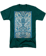 Rubino Blue Floral - Men's T-Shirt  (Regular Fit) Men's T-Shirt (Regular Fit) Pixels Hunter Green Small 