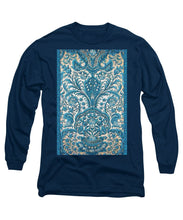 Rubino Blue Floral - Long Sleeve T-Shirt Long Sleeve T-Shirt Pixels Navy Small 