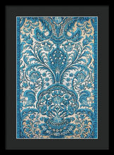 Rubino Blue Floral - Framed Print Framed Print Pixels 13.375" x 20.000" Black Black