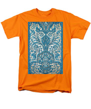 Rubino Blue Floral - Men's T-Shirt  (Regular Fit) Men's T-Shirt (Regular Fit) Pixels Orange Small 