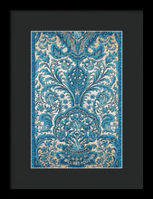 Rubino Blue Floral - Framed Print Framed Print Pixels 8.000" x 12.000" Black Black