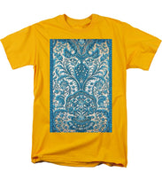 Rubino Blue Floral - Men's T-Shirt  (Regular Fit) Men's T-Shirt (Regular Fit) Pixels Gold Small 