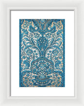 Rubino Blue Floral - Framed Print Framed Print Pixels 9.375" x 14.000" White White