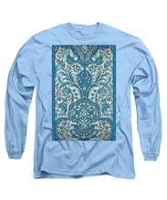 Rubino Blue Floral - Long Sleeve T-Shirt Long Sleeve T-Shirt Pixels Carolina Blue Small 