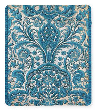 Rubino Blue Floral - Blanket Blanket Pixels 50" x 60" Sherpa Fleece 