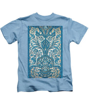 Rubino Blue Floral - Kids T-Shirt Kids T-Shirt Pixels Carolina Blue Small 