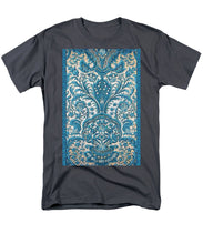 Rubino Blue Floral - Men's T-Shirt  (Regular Fit) Men's T-Shirt (Regular Fit) Pixels Charcoal Small 