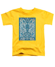 Rubino Blue Floral - Toddler T-Shirt Toddler T-Shirt Pixels Yellow Small 