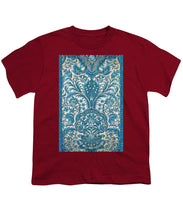 Rubino Blue Floral - Youth T-Shirt Youth T-Shirt Pixels Cardinal Small 