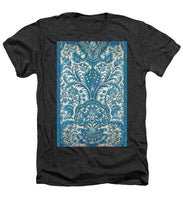 Rubino Blue Floral - Heathers T-Shirt Heathers T-Shirt Pixels Charcoal Small 