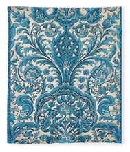 Rubino Blue Floral - Blanket Blanket Pixels 50" x 60" Plush Fleece 