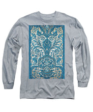 Rubino Blue Floral - Long Sleeve T-Shirt Long Sleeve T-Shirt Pixels Heather Small 