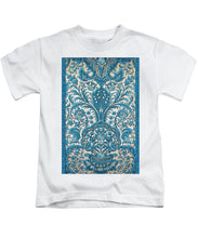 Rubino Blue Floral - Kids T-Shirt Kids T-Shirt Pixels White Small 