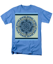 Rubino Blue Green Floral - Men's T-Shirt  (Regular Fit) Men's T-Shirt (Regular Fit) Pixels Carolina Blue Small 