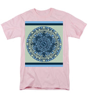 Rubino Blue Green Floral - Men's T-Shirt  (Regular Fit) Men's T-Shirt (Regular Fit) Pixels Pink Small 