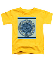 Rubino Blue Green Floral - Toddler T-Shirt Toddler T-Shirt Pixels Yellow Small 
