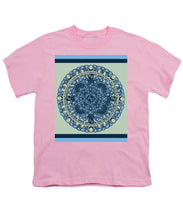 Rubino Blue Green Floral - Youth T-Shirt Youth T-Shirt Pixels Pink Small 