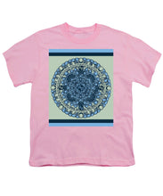 Rubino Blue Green Floral - Youth T-Shirt Youth T-Shirt Pixels Pink Small 