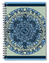 Rubino Blue Green Floral - Spiral Notebook Spiral Notebook Pixels 6" x 8"  