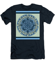 Rubino Blue Green Floral - Men's T-Shirt (Athletic Fit) Men's T-Shirt (Athletic Fit) Pixels Navy Small 
