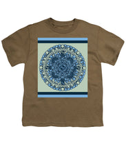 Rubino Blue Green Floral - Youth T-Shirt Youth T-Shirt Pixels Safari Green Small 