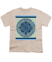 Rubino Blue Green Floral - Youth T-Shirt Youth T-Shirt Pixels Cream Small 