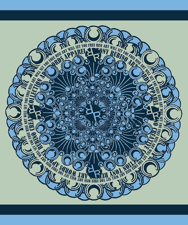 Rubino Blue Green Floral - Art Print Art Print Pixels 6.625