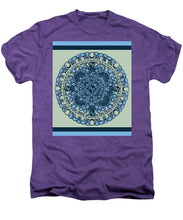 Rubino Blue Green Floral - Men's Premium T-Shirt Men's Premium T-Shirt Pixels Deep Purple Heather Small 