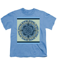 Rubino Blue Green Floral - Youth T-Shirt Youth T-Shirt Pixels Carolina Blue Small 