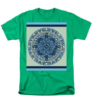 Rubino Blue Green Floral - Men's T-Shirt  (Regular Fit) Men's T-Shirt (Regular Fit) Pixels Kelly Green Small 