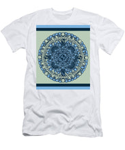 Rubino Blue Green Floral - Men's T-Shirt (Athletic Fit) Men's T-Shirt (Athletic Fit) Pixels White Small 