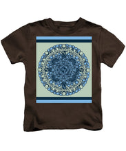 Rubino Blue Green Floral - Kids T-Shirt Kids T-Shirt Pixels Coffee Small 