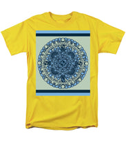 Rubino Blue Green Floral - Men's T-Shirt  (Regular Fit) Men's T-Shirt (Regular Fit) Pixels Yellow Small 