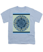 Rubino Blue Green Floral - Youth T-Shirt Youth T-Shirt Pixels Light Blue Small 