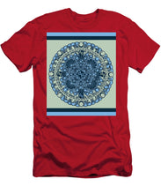 Rubino Blue Green Floral - Men's T-Shirt (Athletic Fit) Men's T-Shirt (Athletic Fit) Pixels Red Small 