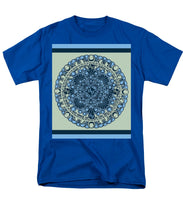 Rubino Blue Green Floral - Men's T-Shirt  (Regular Fit) Men's T-Shirt (Regular Fit) Pixels Royal Small 