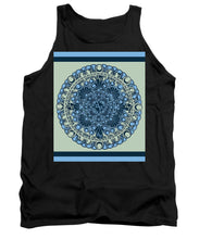 Rubino Blue Green Floral - Tank Top Tank Top Pixels Black Small 