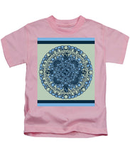 Rubino Blue Green Floral - Kids T-Shirt Kids T-Shirt Pixels Pink Small 