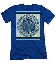 Rubino Blue Green Floral - Men's T-Shirt (Athletic Fit) Men's T-Shirt (Athletic Fit) Pixels Royal Small 