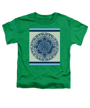 Rubino Blue Green Floral - Toddler T-Shirt Toddler T-Shirt Pixels Kelly Green Small 