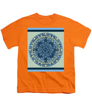 Rubino Blue Green Floral - Youth T-Shirt Youth T-Shirt Pixels Orange Small 