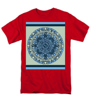 Rubino Blue Green Floral - Men's T-Shirt  (Regular Fit) Men's T-Shirt (Regular Fit) Pixels Red Small 
