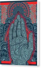 Rubino Blue Zen Namaste Hand - Canvas Print Canvas Print Pixels 6.625" x 10.000" White Glossy