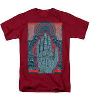 Rubino Blue Zen Namaste Hand - Men's T-Shirt  (Regular Fit) Men's T-Shirt (Regular Fit) Pixels Cardinal Small 