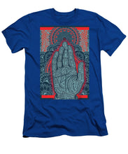 Rubino Blue Zen Namaste Hand - Men's T-Shirt (Athletic Fit) Men's T-Shirt (Athletic Fit) Pixels Royal Small 