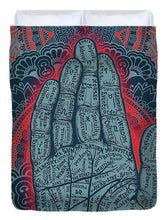 Rubino Blue Zen Namaste Hand - Duvet Cover Duvet Cover Pixels Full  