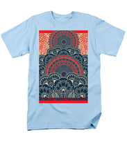 Rubino Blue Zen Namaste - Men's T-Shirt  (Regular Fit) Men's T-Shirt (Regular Fit) Pixels Light Blue Small 