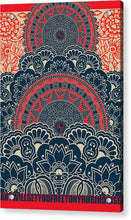 Rubino Blue Zen Namaste - Acrylic Print Acrylic Print Pixels 6.625" x 10.000" Aluminum Mounting Posts 