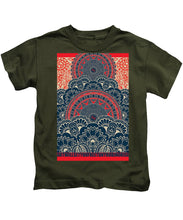 Rubino Blue Zen Namaste - Kids T-Shirt Kids T-Shirt Pixels Military Green Small 